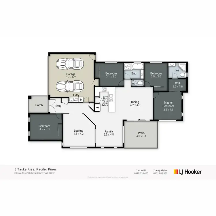 Floorplan of Homely house listing, 5 Taske Rise, Pacific Pines QLD 4211