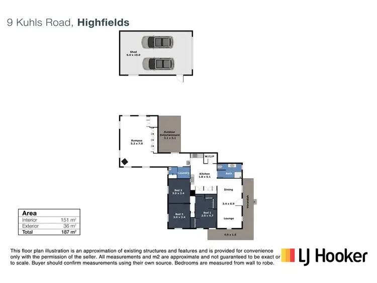 Floorplan of Homely house listing, 9 Kuhls Road, Highfields QLD 4352