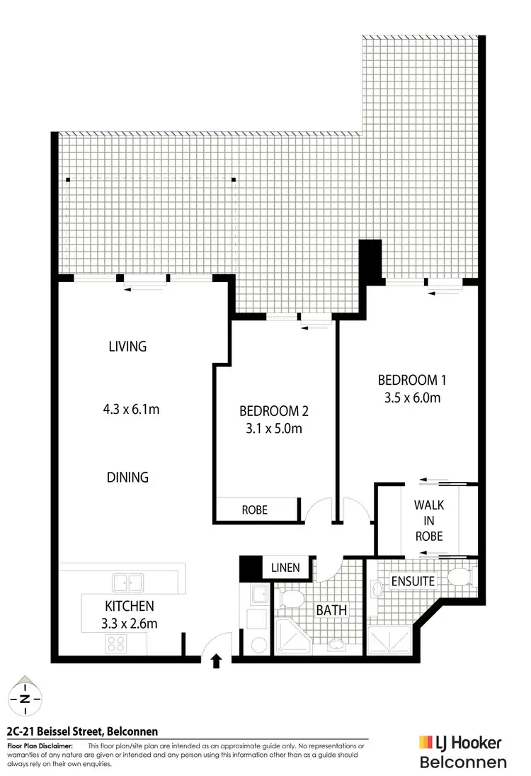 Floorplan of Homely apartment listing, 2C/21 Beissel Street, Belconnen ACT 2617