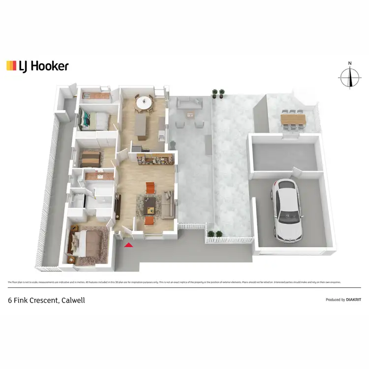 Floorplan of Homely house listing, 6 Fink Crescent, Calwell ACT 2905