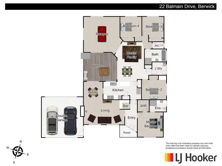 Floorplan of Homely house listing, 22 Balmain Drive, Berwick VIC 3806