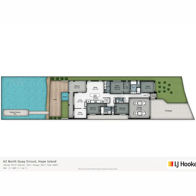 Floorplan of Homely house listing, 62 North Quay Circuit, Hope Island QLD 4212