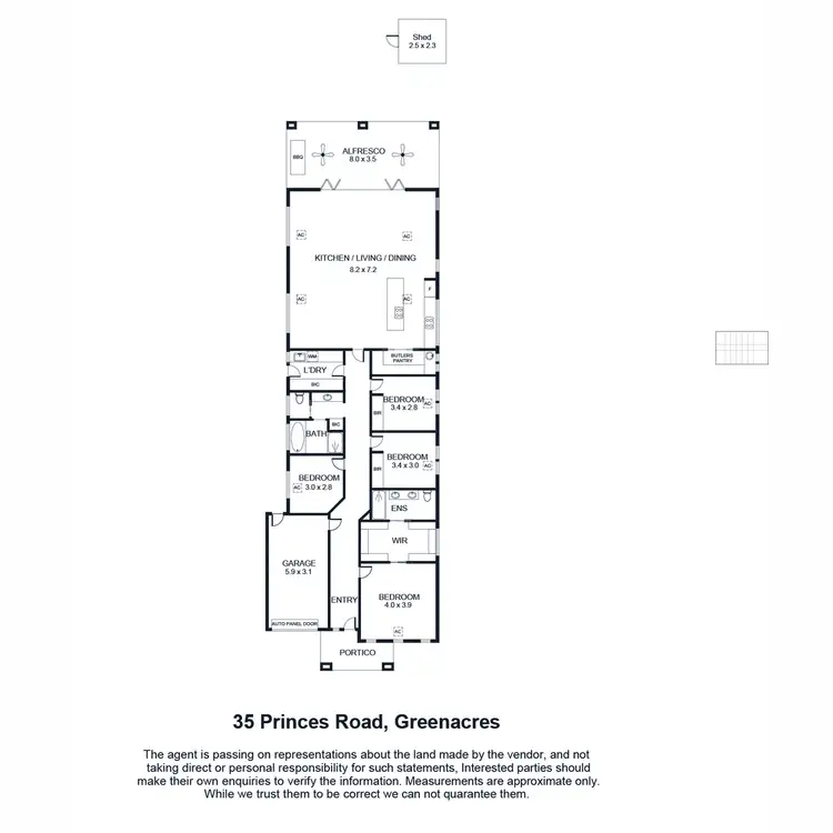 Floorplan of Homely house listing, 35 Princes Road, Greenacres SA 5086