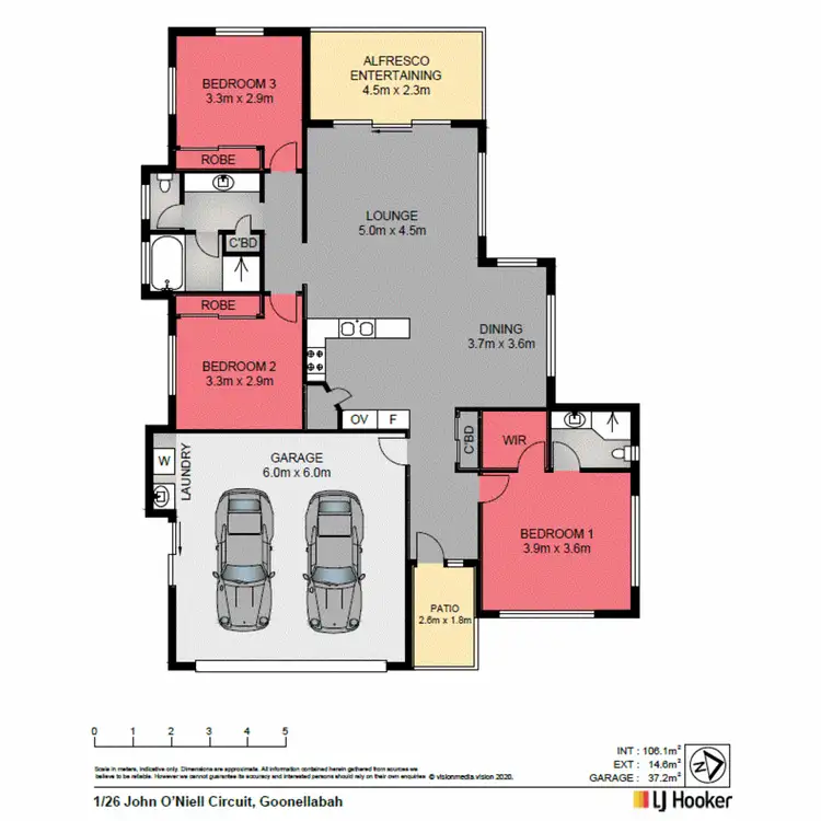 Floorplan of Homely unit listing, 26A John O'Neill Circuit, Goonellabah NSW 2480
