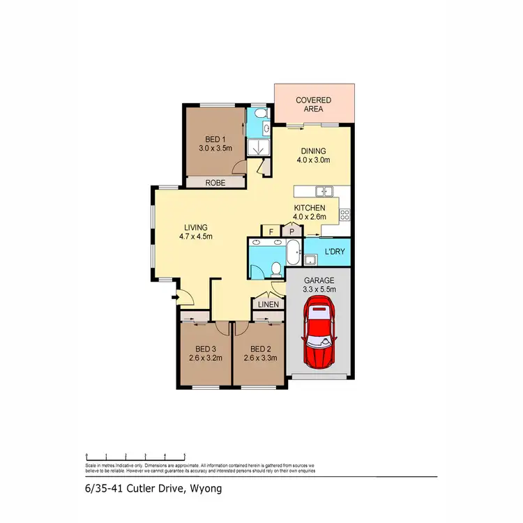 Floorplan of Homely unit listing, 6/35-41 Cutler Drive, Wyong NSW 2259