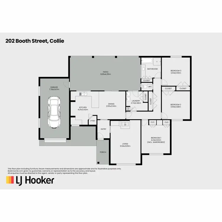 Floorplan of Homely house listing, 202 Booth Street, Collie WA 6225