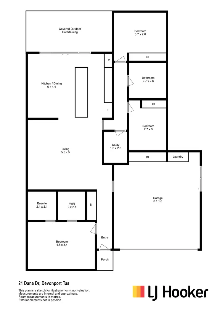 Floorplan of Homely house listing, 21 Dana Drive, Devonport TAS 7310