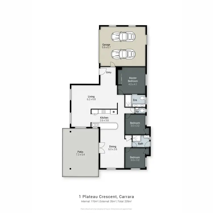 Floorplan of Homely house listing, 1 Plateau Crescent, Carrara QLD 4211