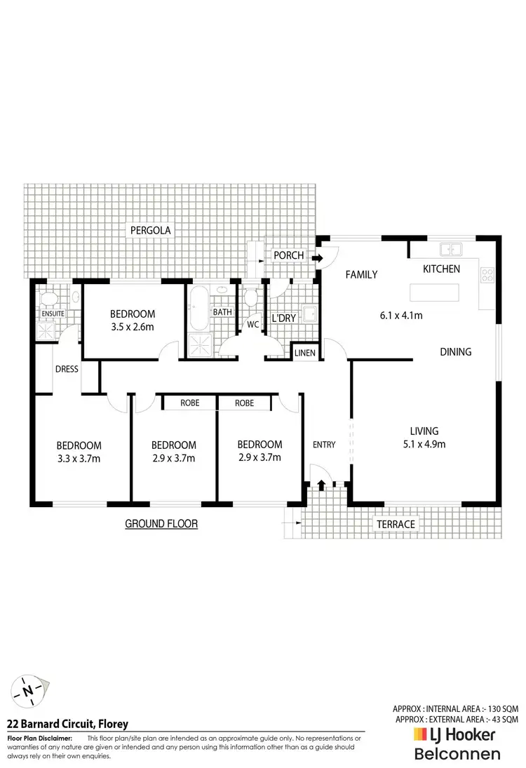 Floorplan of Homely house listing, 22 Barnard Circuit, Florey ACT 2615
