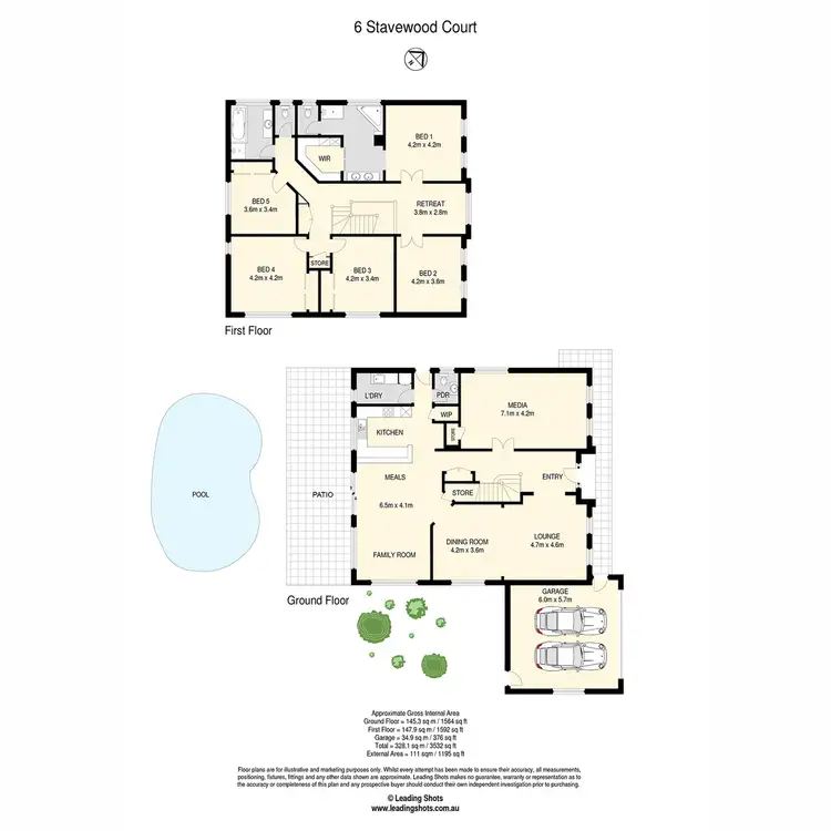 Floorplan of Homely house listing, 6 Stavewood Court, Highvale QLD 4520