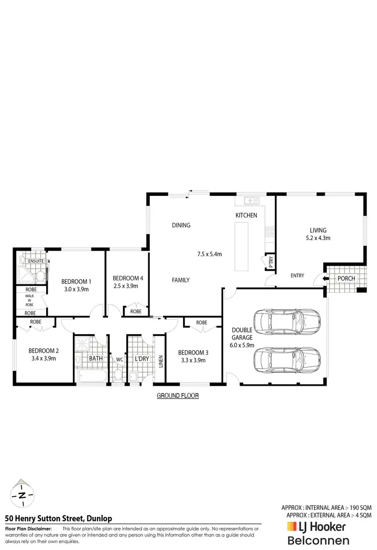 Floorplan of Homely house listing, 50 Henry Sutton Circuit, Dunlop ACT 2615