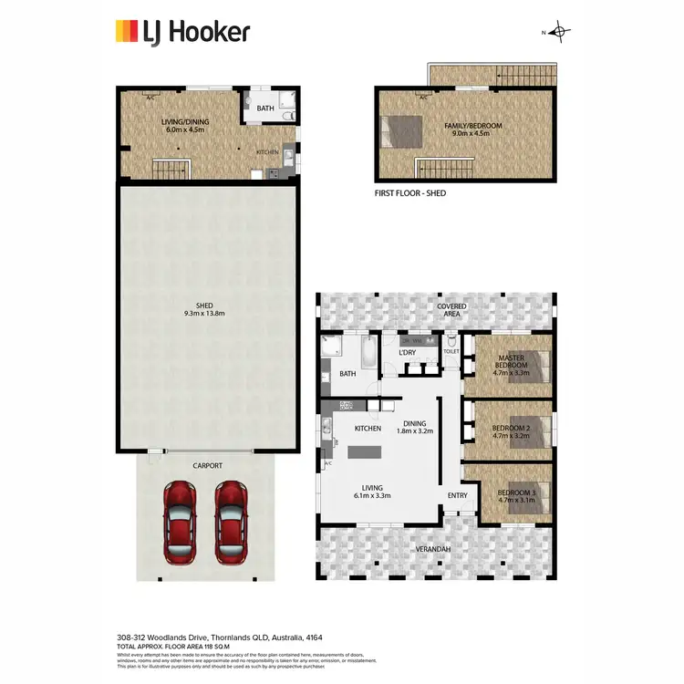 Floorplan of Homely house listing, 308-312 Woodlands Drive, Thornlands QLD 4164