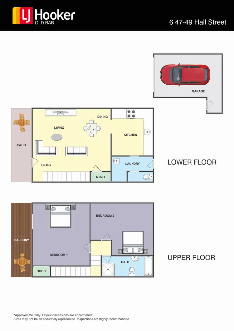 Floorplan of Homely unit listing, 6/47-49 Hall Street, Old Bar NSW 2430