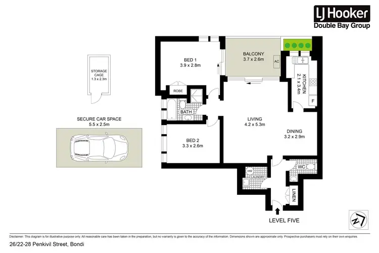 Floorplan of Homely apartment listing, 26/22-28 Penkivil Street, Bondi NSW 2026
