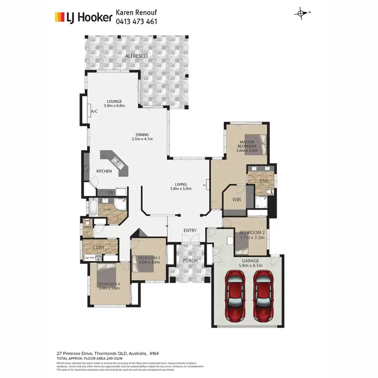 Floorplan of Homely house listing, 27 Primrose Drive, Thornlands QLD 4164