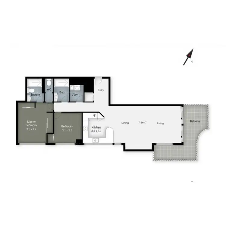 Floorplan of Homely apartment listing, 13e/10 Marine Parade, Southport QLD 4215