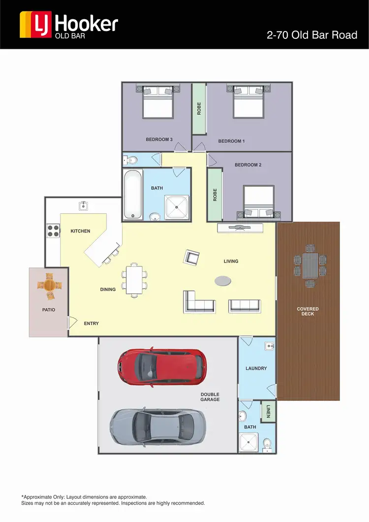 Floorplan of Homely villa listing, 2/70 Old Bar Road, Old Bar NSW 2430