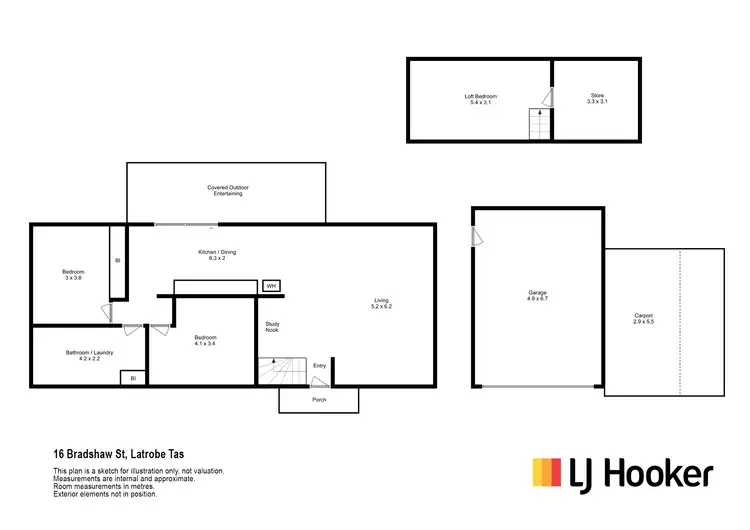 Floorplan of Homely house listing, 16 Bradshaw Street, Latrobe TAS 7307