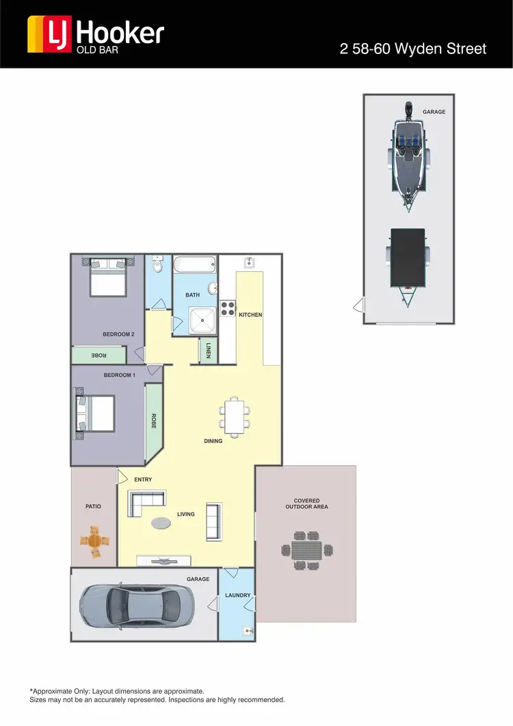 Floorplan of Homely unit listing, 2/58-60 Wyden Street, Old Bar NSW 2430