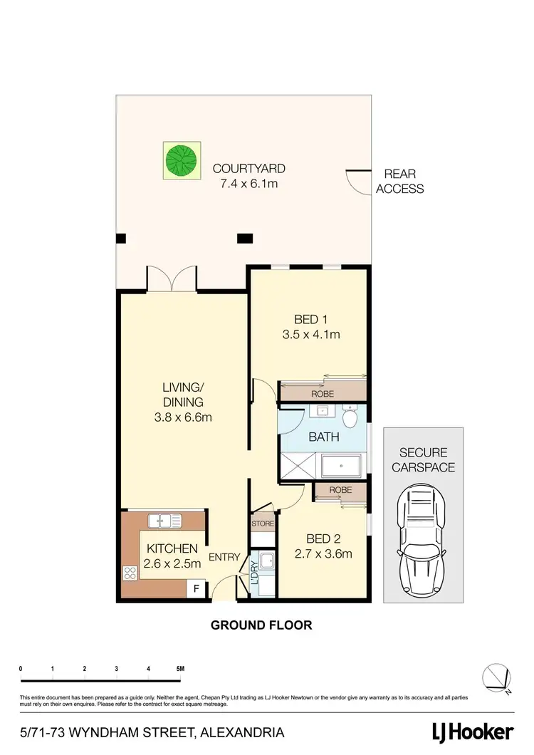 Floorplan of Homely apartment listing, 5/71-73 Wyndham Street, Alexandria NSW 2015