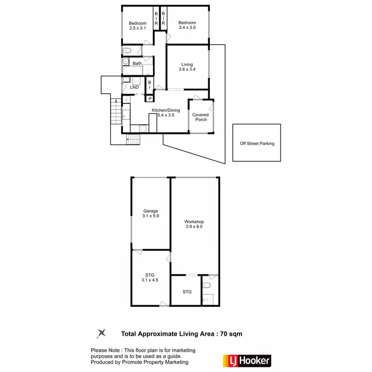 Floorplan of Homely unit listing, 2/7 Priest Place, Glenorchy TAS 7010