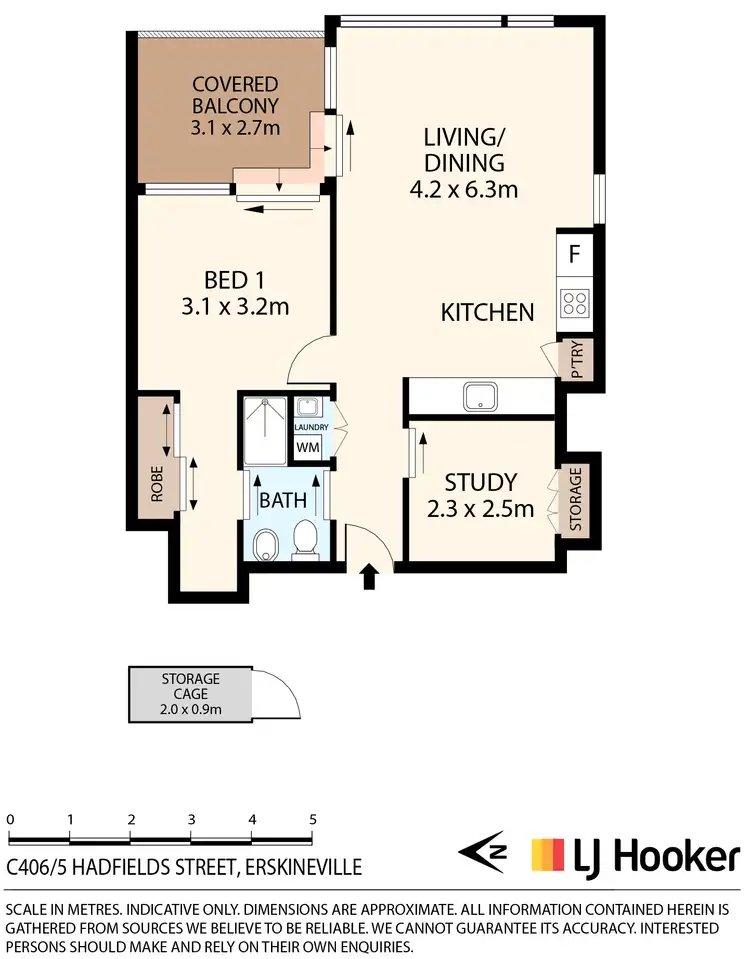 Floorplan of Homely unit listing, Apartment C406/5 Hadfields Street, Erskineville NSW 2043