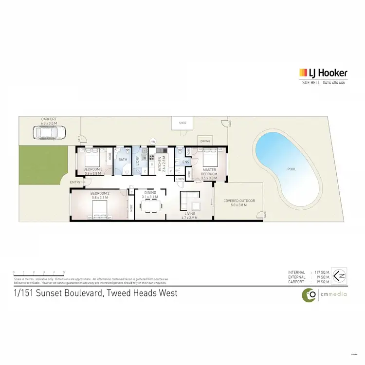 Floorplan of Homely house listing, 1/151 Sunset Boulevard, Tweed Heads West NSW 2485