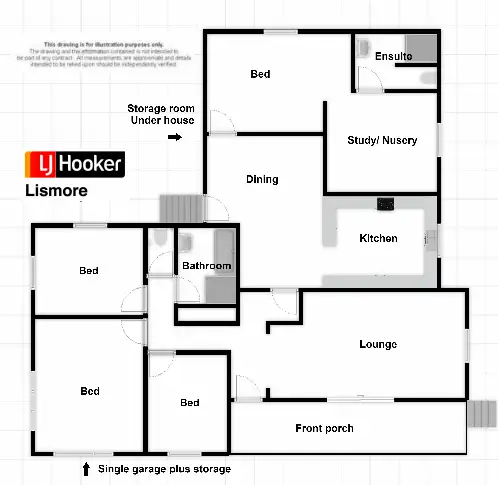Floorplan of Homely house listing, 1 Wade Street, East Lismore NSW 2480