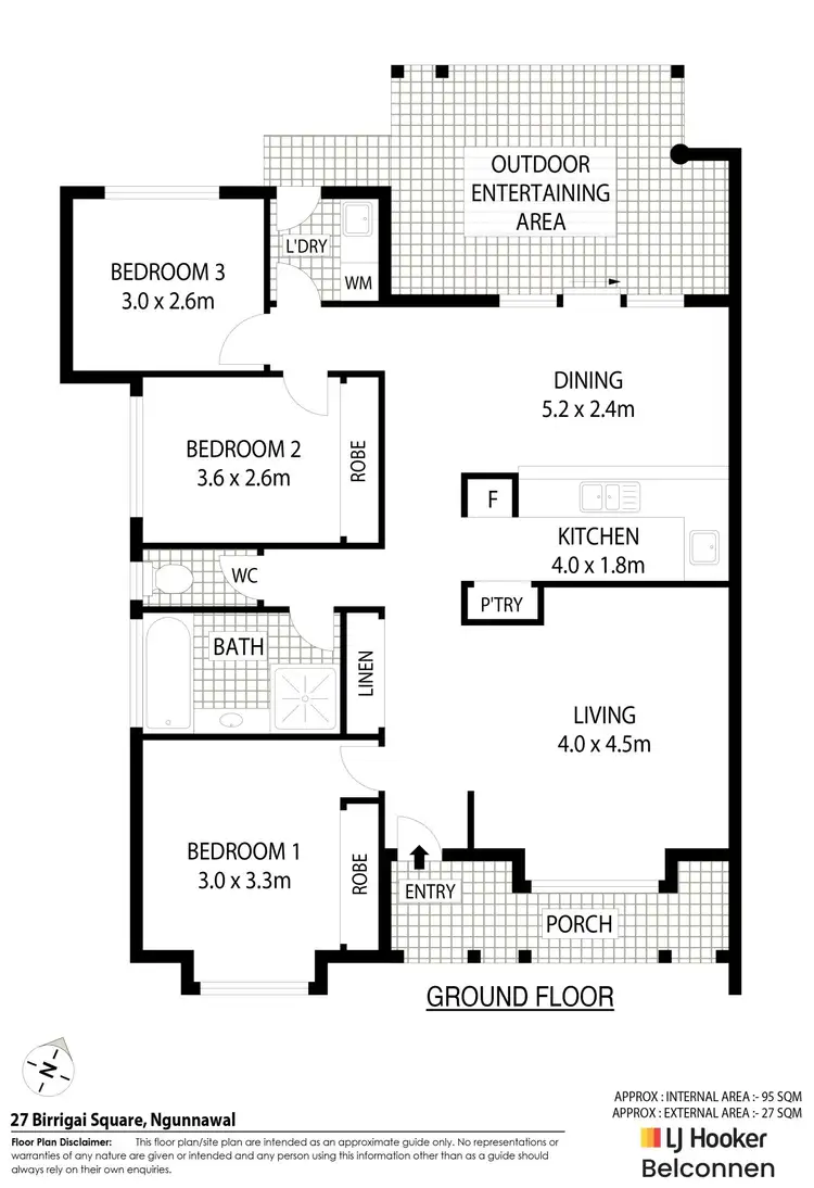 Floorplan of Homely house listing, 27 Birrigai Square, Ngunnawal ACT 2913