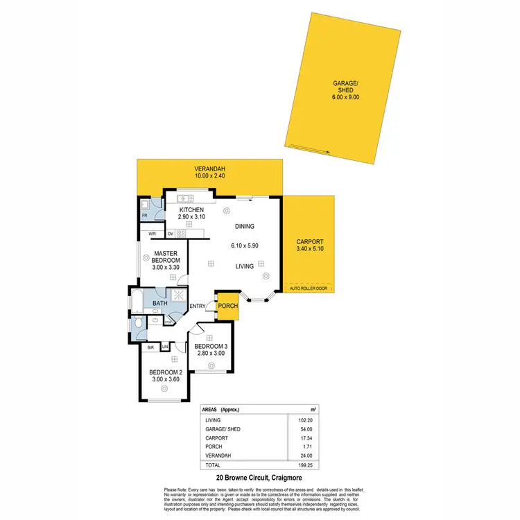 Floorplan of Homely house listing, 20 Browne Circuit, Craigmore SA 5114