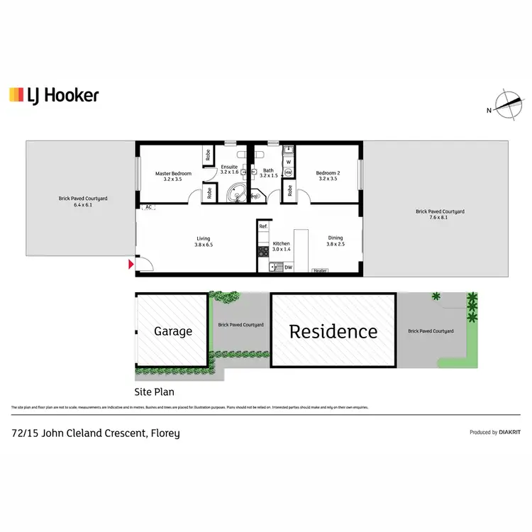 Floorplan of Homely townhouse listing, 72/15 John Cleland Crescent, Florey ACT 2615