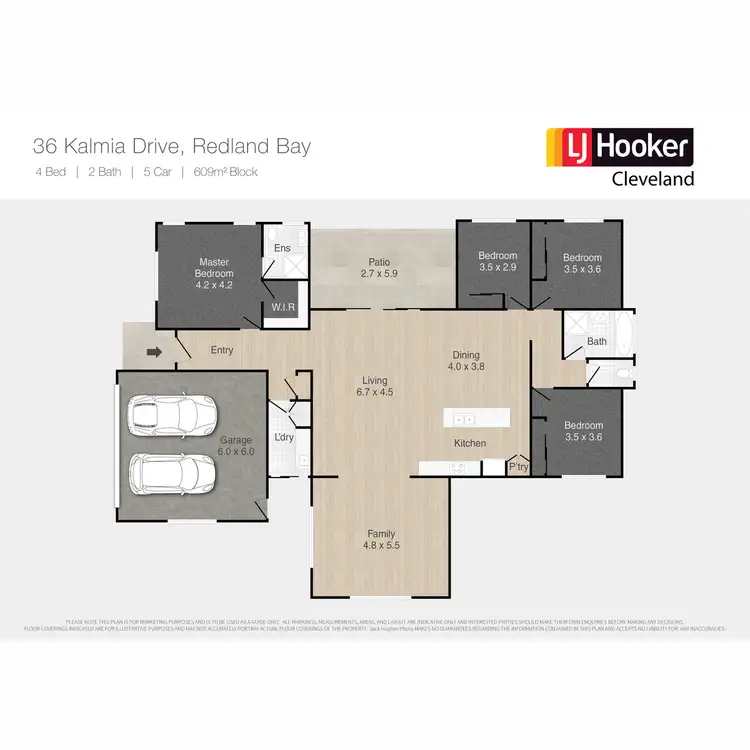 Floorplan of Homely house listing, 36 Kalmia Drive, Redland Bay QLD 4165