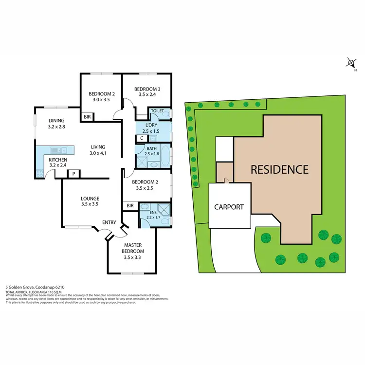 Floorplan of Homely house listing, 5 Golden Grove, Coodanup WA 6210