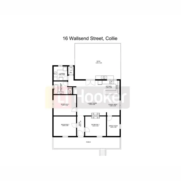 Floorplan of Homely house listing, 16 Wallsend Street, Collie WA 6225
