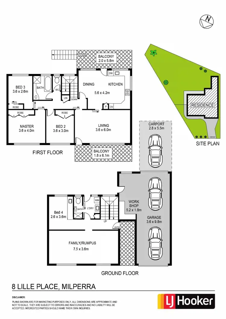 Floorplan of Homely house listing, 8 Lille Place, Milperra NSW 2214