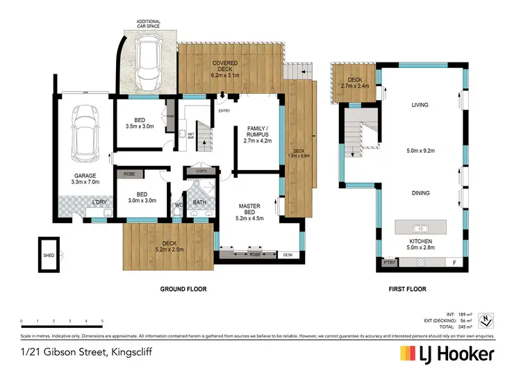 Floorplan of Homely semi-detached listing, 1/21 Gibson Street, Kingscliff NSW 2487