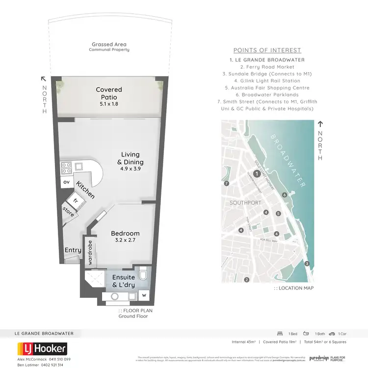 Floorplan of Homely apartment listing, 61/106-108 Marine Parade, Southport QLD 4215