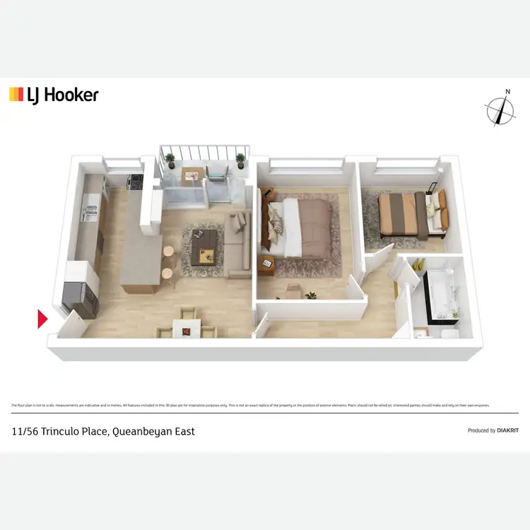 Floorplan of Homely unit listing, 11/56 Trinculo Place, Queanbeyan East NSW 2620
