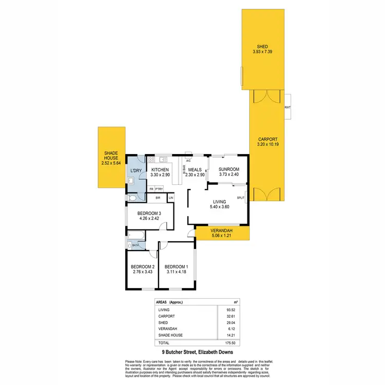 Floorplan of Homely house listing, 9 Butcher Street, Elizabeth Downs SA 5113