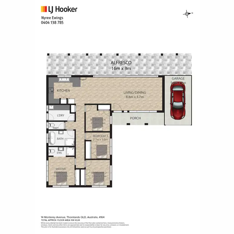 Floorplan of Homely house listing, 14 Monterey Avenue, Thornlands QLD 4164