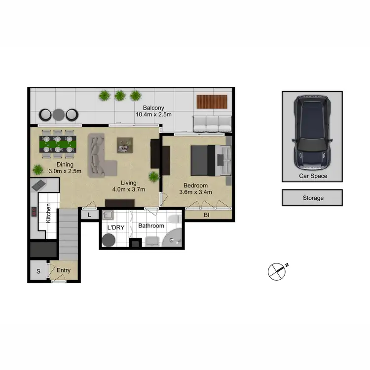 Floorplan of Homely apartment listing, 32/43 Blackall Street, Barton ACT 2600
