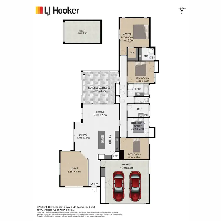 Floorplan of Homely house listing, 1 Parklink Drive, Redland Bay QLD 4165