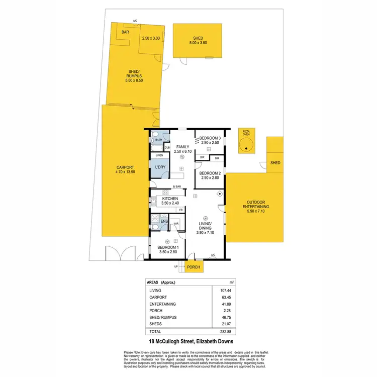 Floorplan of Homely house listing, 18 McCullogh Street, Elizabeth Downs SA 5113