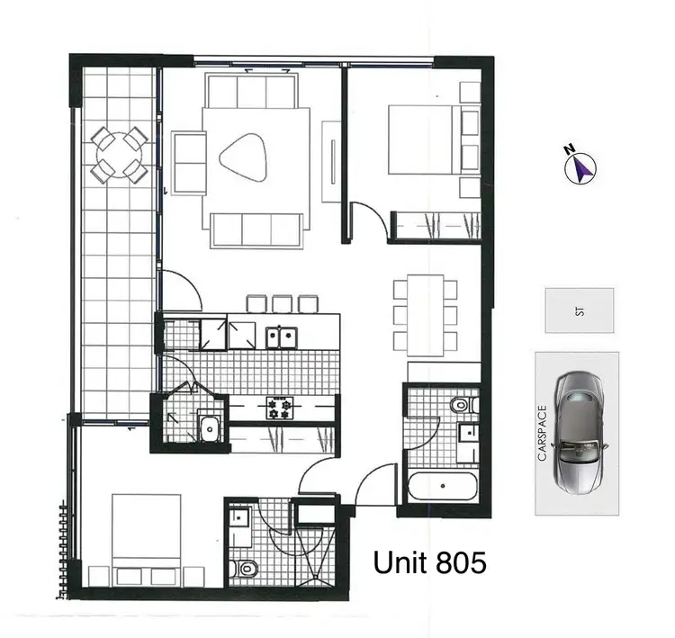 Floorplan of Homely apartment listing, 805/4 Peake Avenue, Rhodes NSW 2138