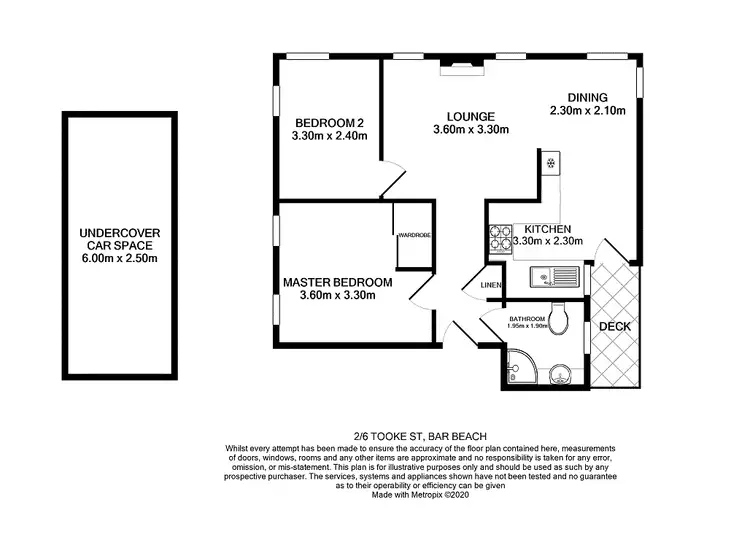 Floorplan of Homely apartment listing, 2/6 Tooke Street, Bar Beach NSW 2300