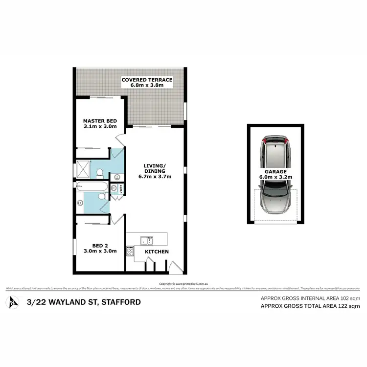 Floorplan of Homely unit listing, 3/22 Wayland Street, Stafford QLD 4053