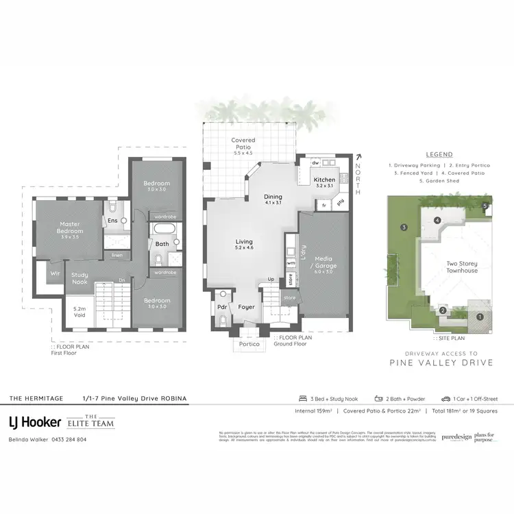 Floorplan of Homely townhouse listing, 1/1-7 Pine Valley Drive, Robina QLD 4226