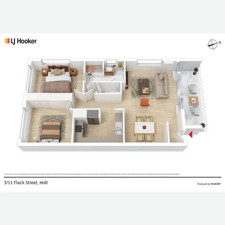 Floorplan of Homely unit listing, 3/11 Flack Street, Holt ACT 2615