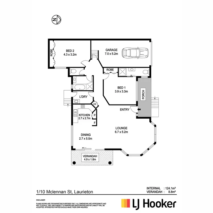 Floorplan of Homely villa listing, 1/10 McLennan Street, Laurieton NSW 2443