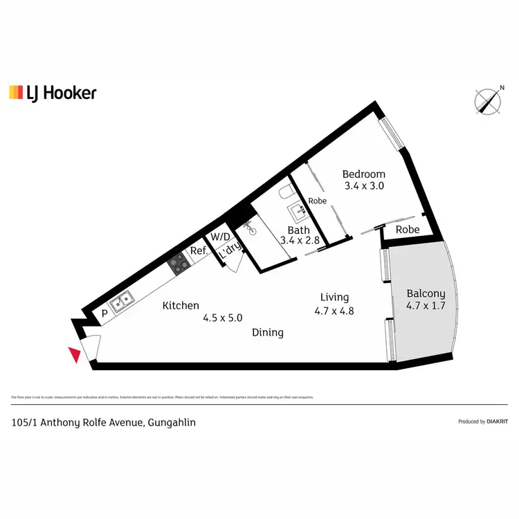Floorplan of Homely unit listing, 105/1 Anthony Rolfe Avenue, Gungahlin ACT 2912